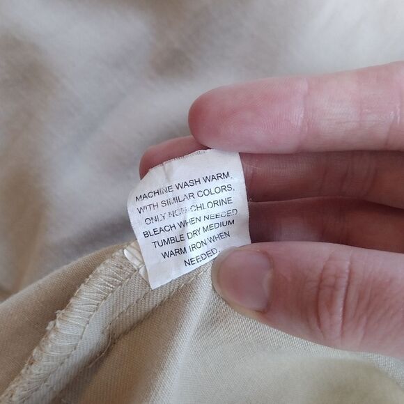 Vintage Haband Men's Size Large Solid Cream Full Zip Jacket with Pockets - Picture 9 of 16